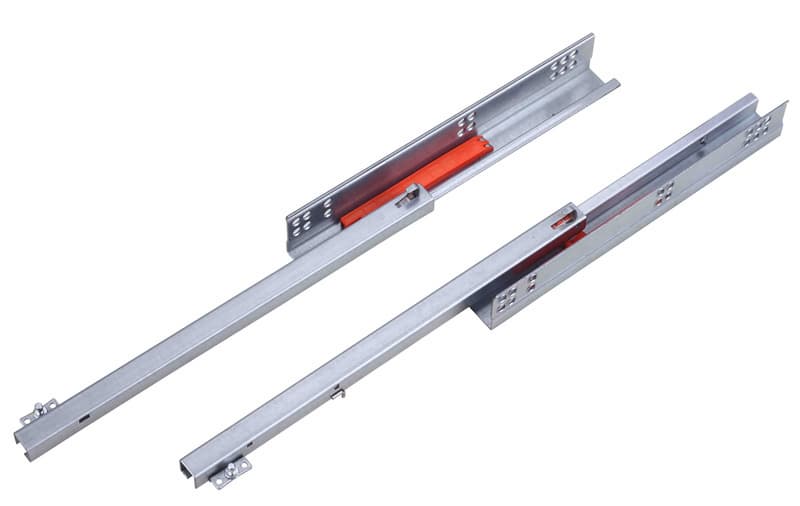 full extension concealed push open drawer slide with pin